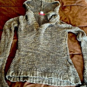 Green knit Hooded sweater